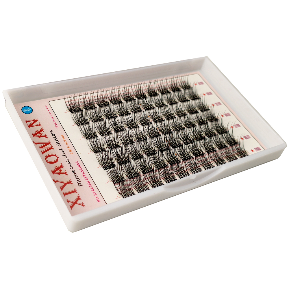 70pcs Natural Plume Cluster Lashes – 1cm/1.2cm/1.4cm DIY False Eyelash Extensions for Everyday Wear | MSM21